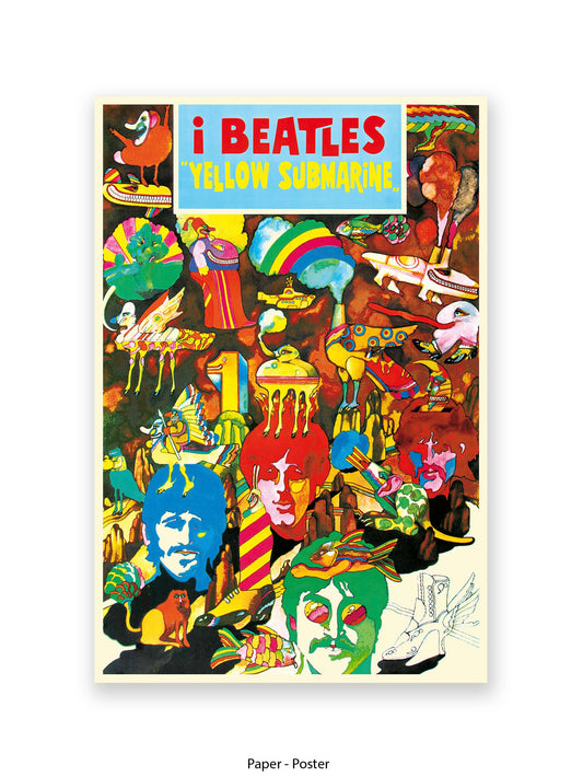 Beatles - Yellow Submarine - 1980s Italian - One sheet poster