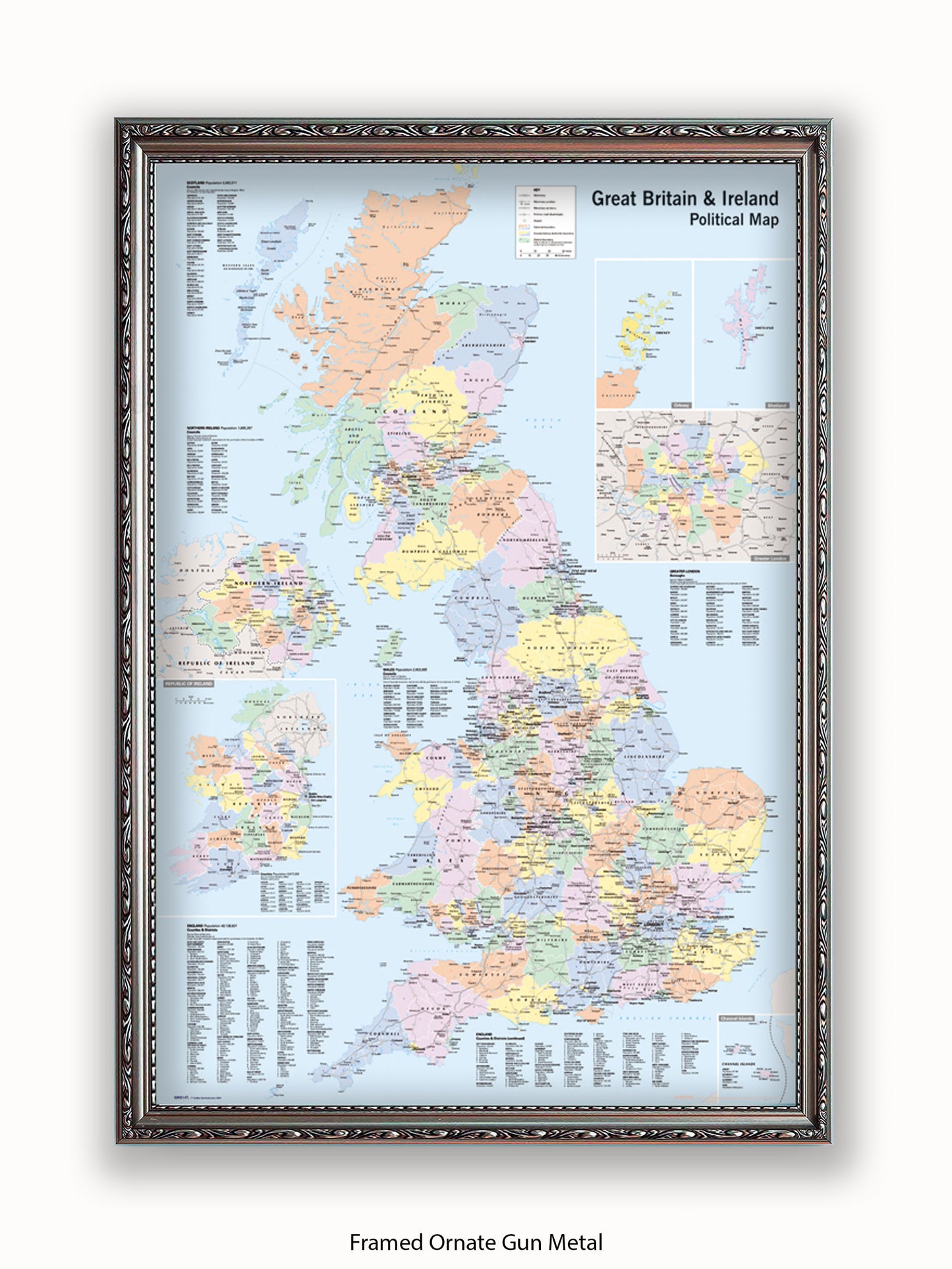 United Kingdom Map Poster