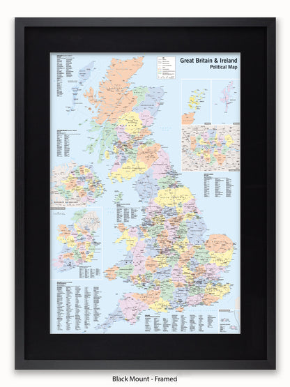 United Kingdom Map Poster