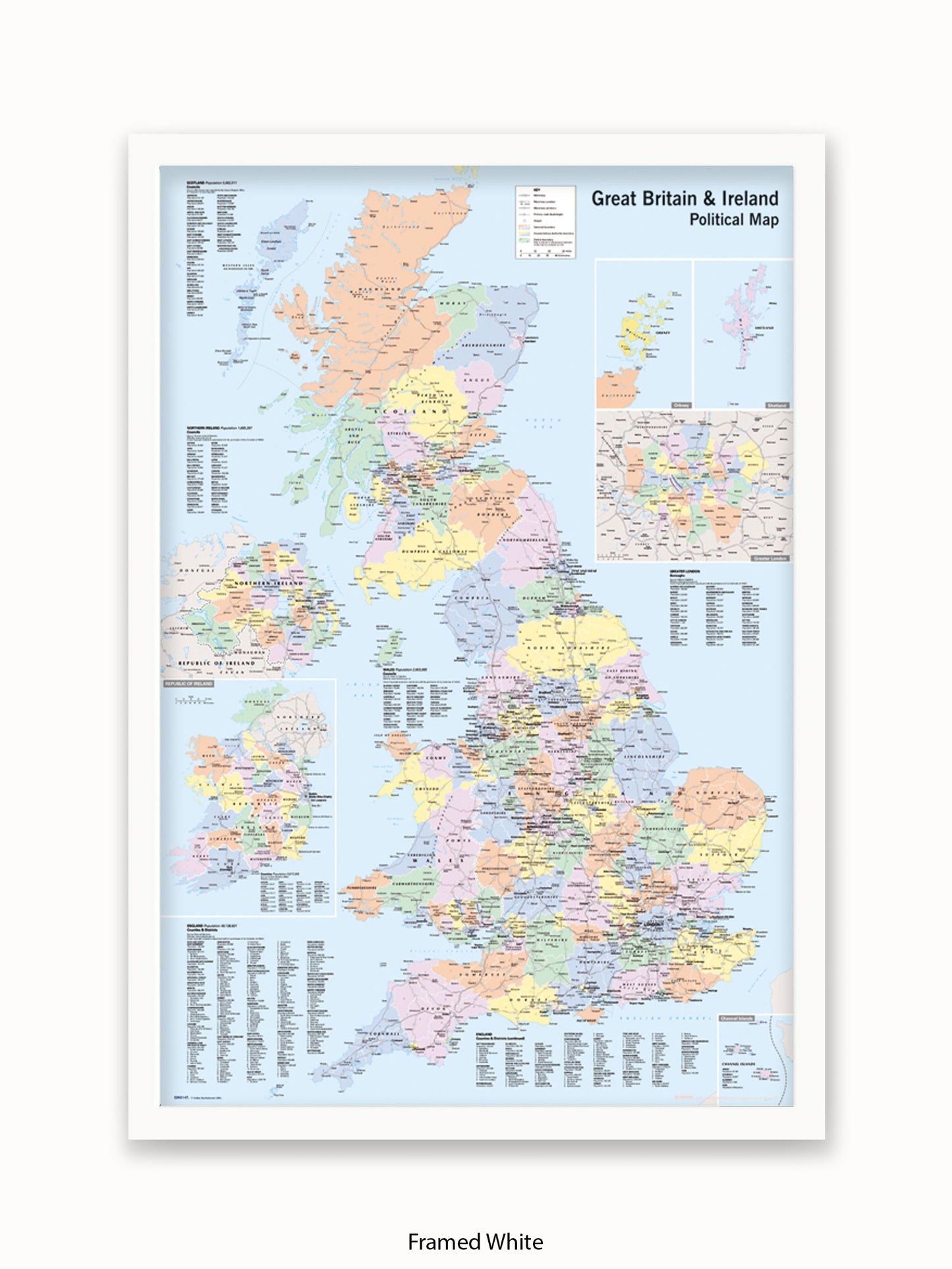 United Kingdom Map Poster