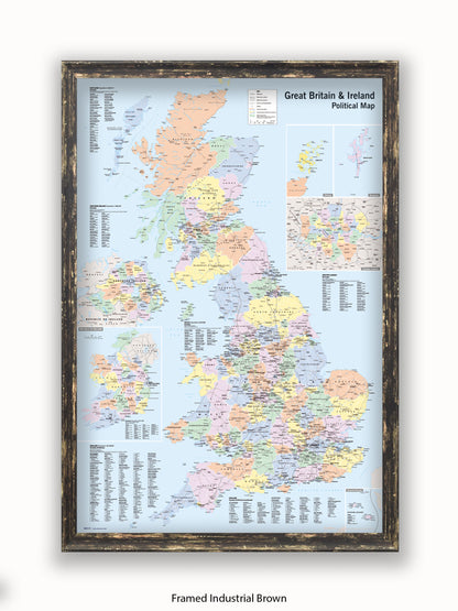 United Kingdom Map Poster