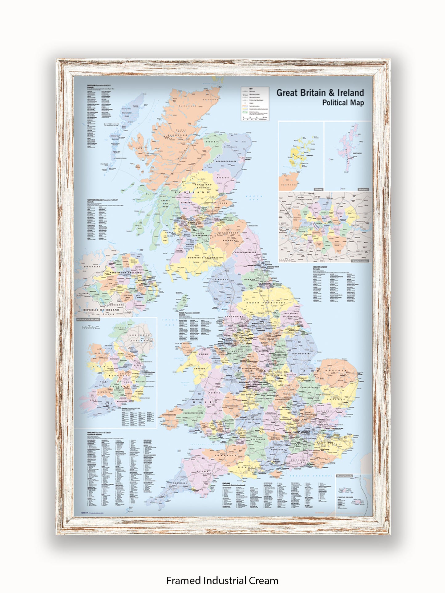 United Kingdom Map Poster