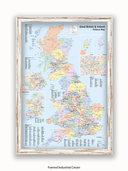 United Kingdom Map Poster