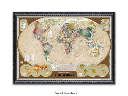 World Map Tripel Projection Poster