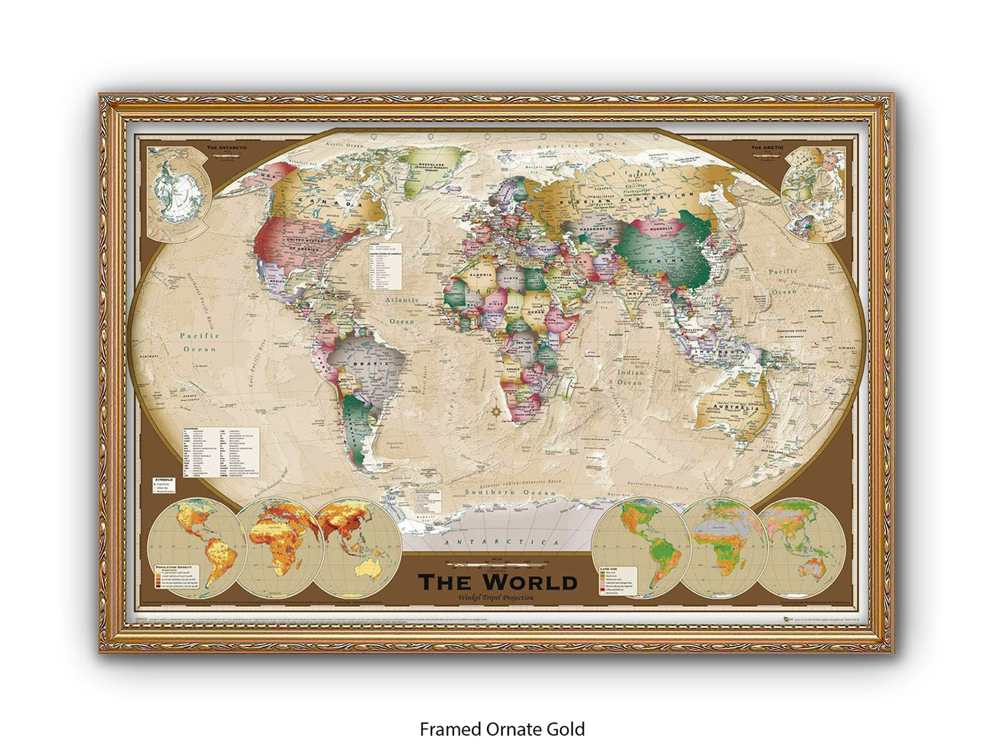 World Map Tripel Projection Poster