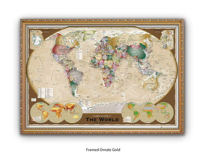 World Map Tripel Projection Poster