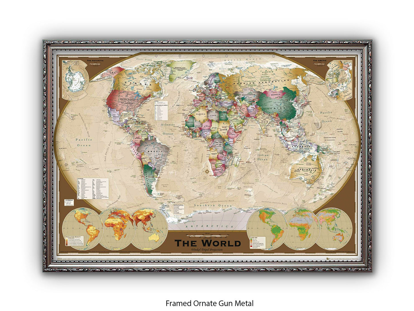 World Map Tripel Projection Poster