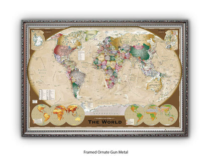 World Map Tripel Projection Poster
