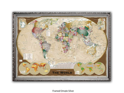 World Map Tripel Projection Poster