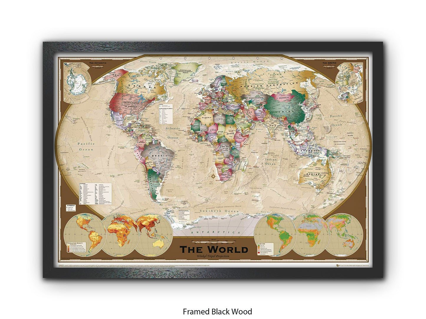 World Map Tripel Projection Poster
