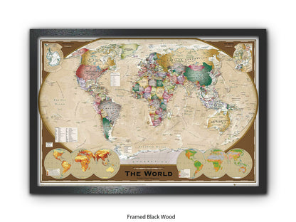 World Map Tripel Projection Poster