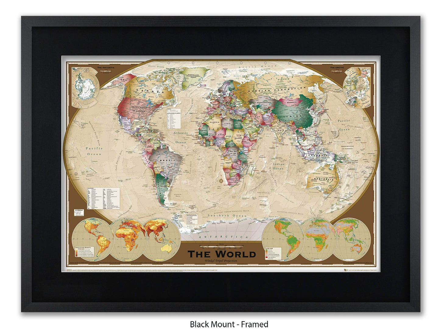 World Map Tripel Projection Poster