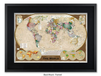 World Map Tripel Projection Poster