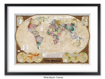 World Map Tripel Projection Poster