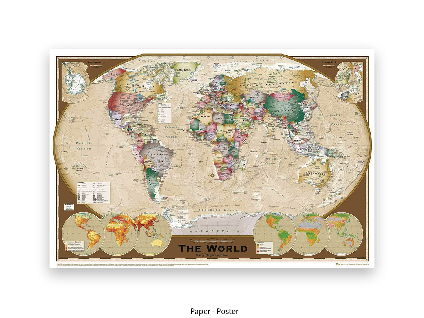 World Map Tripel Projection Poster