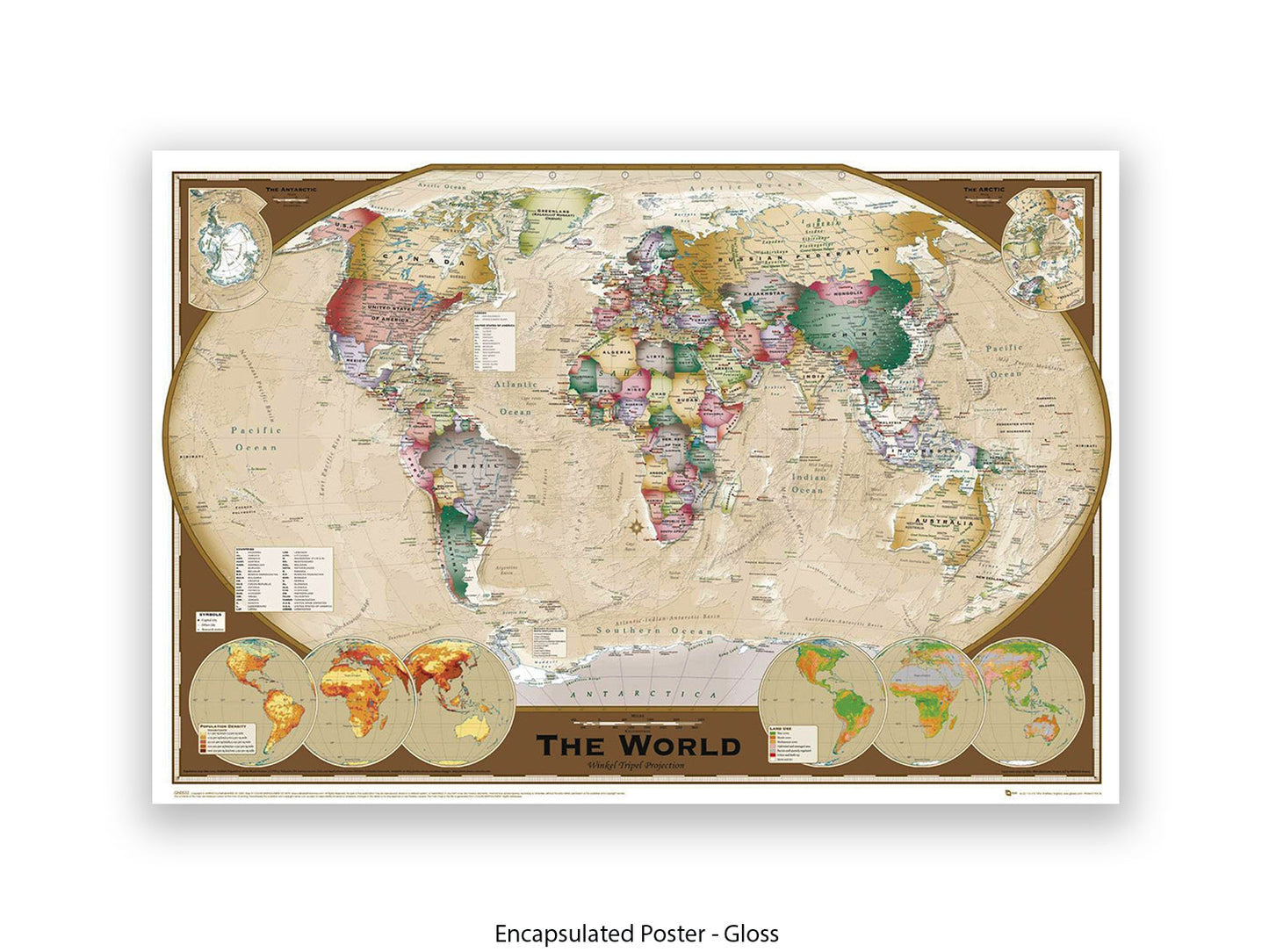 World Map Tripel Projection Poster