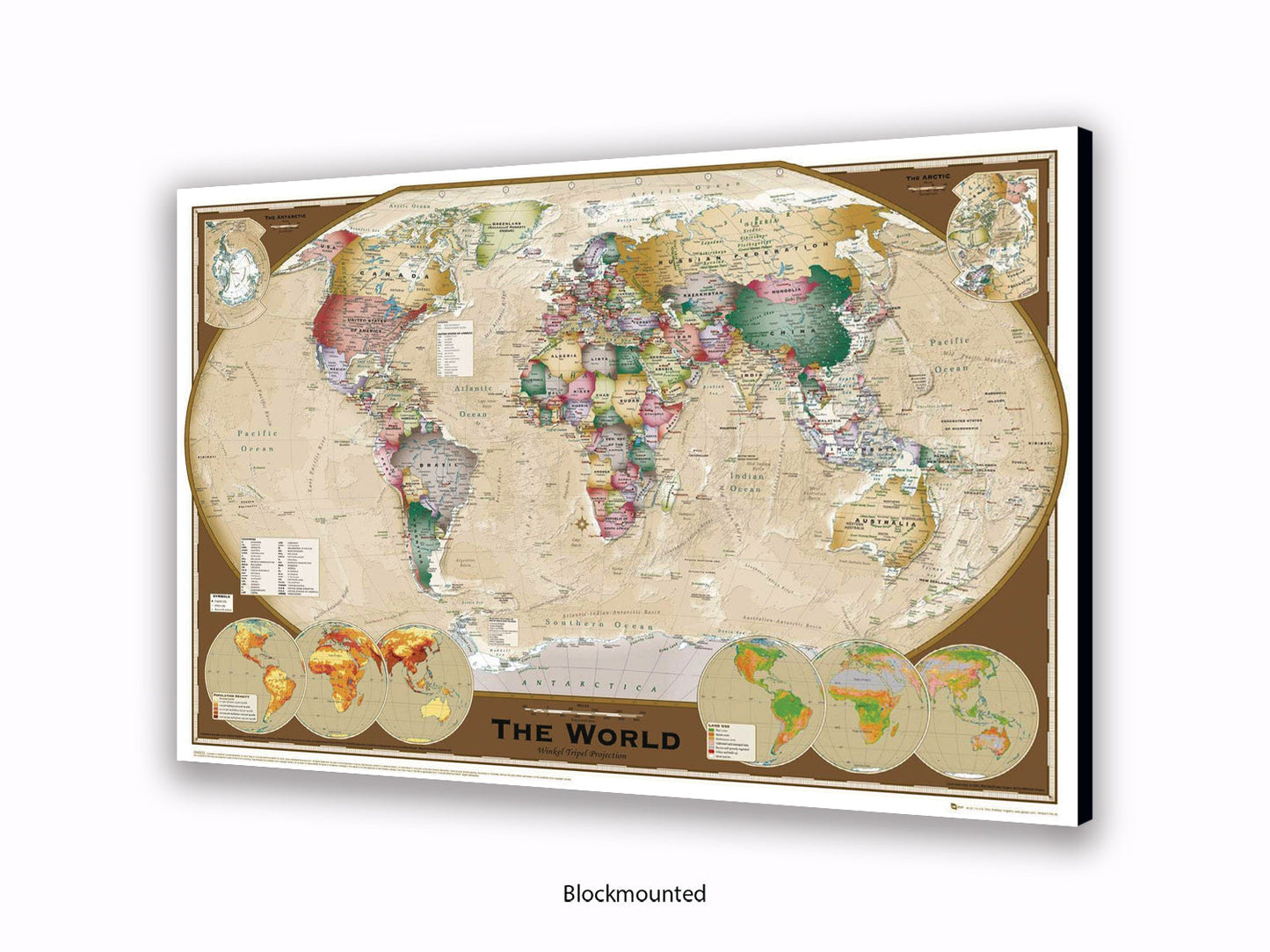World Map Tripel Projection Poster