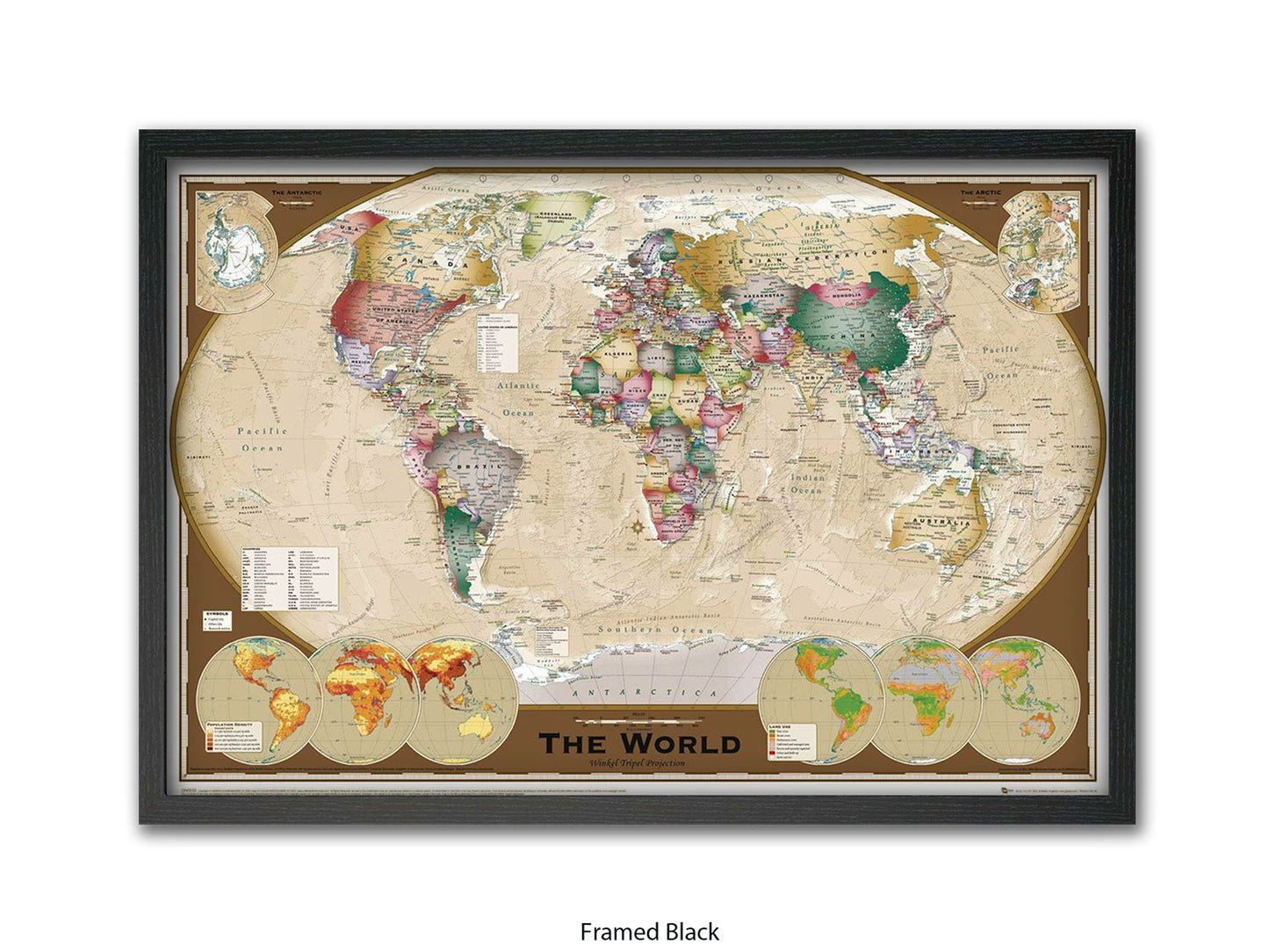 World Map Tripel Projection Poster