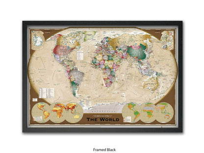 World Map Tripel Projection Poster