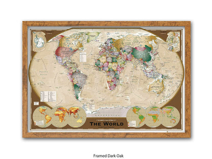 World Map Tripel Projection Poster