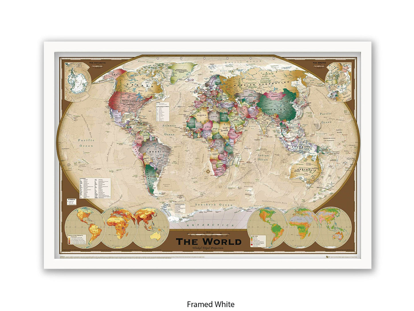 World Map Tripel Projection Poster