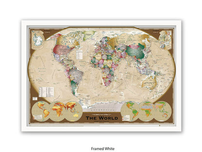 World Map Tripel Projection Poster