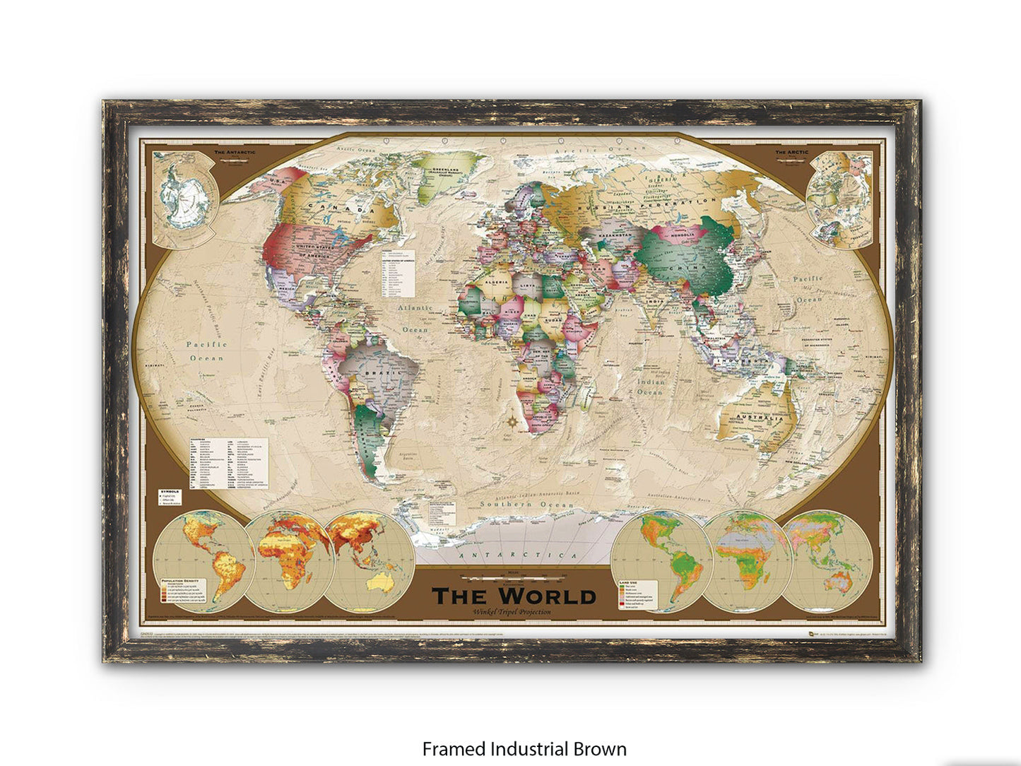 World Map Tripel Projection Poster