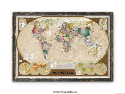 World Map Tripel Projection Poster