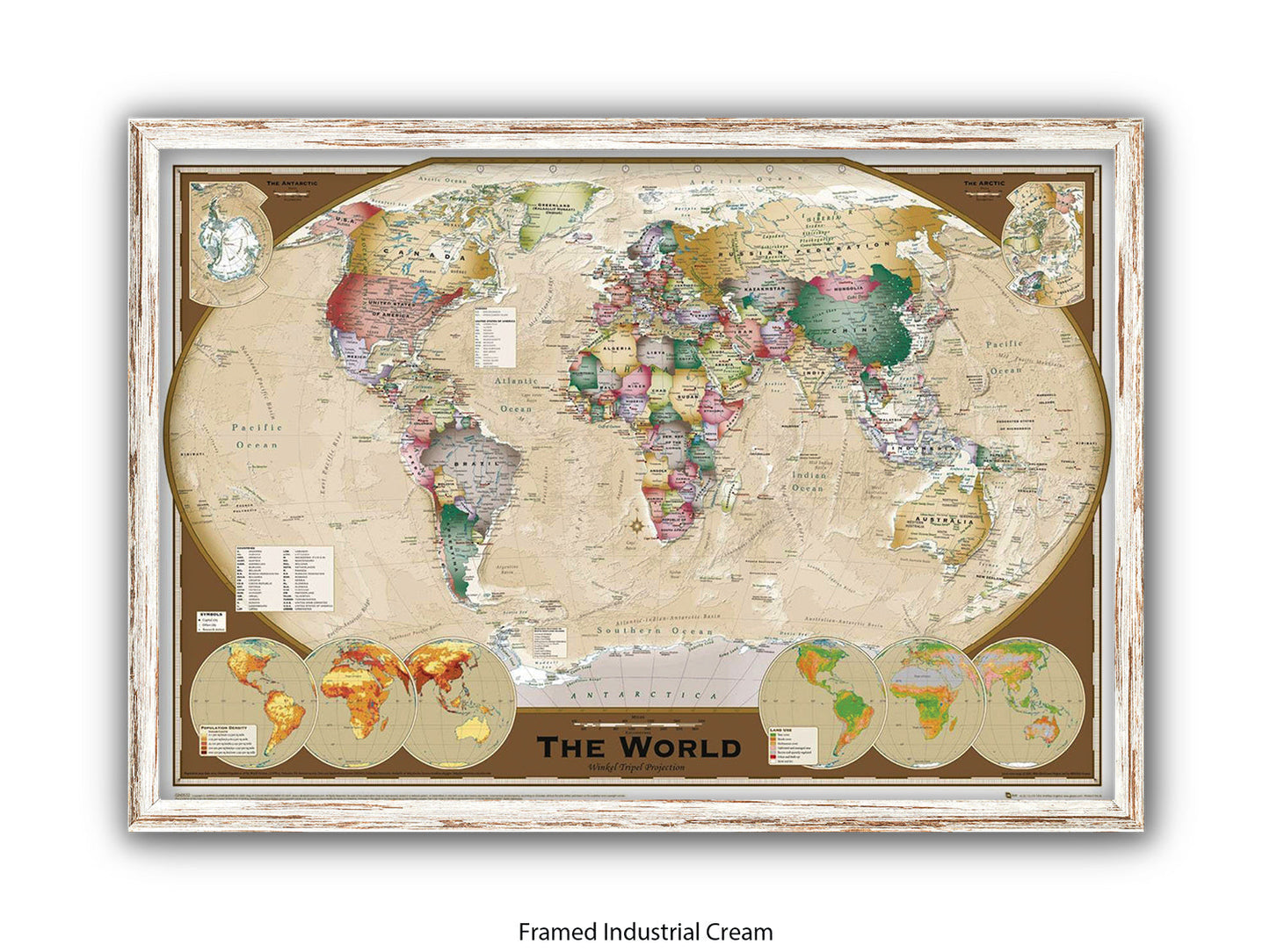 World Map Tripel Projection Poster