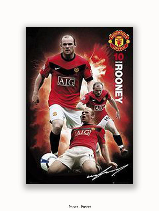 Manchester Utd  Wayne Rooney Poster