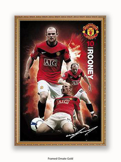 Manchester Utd  Wayne Rooney Poster