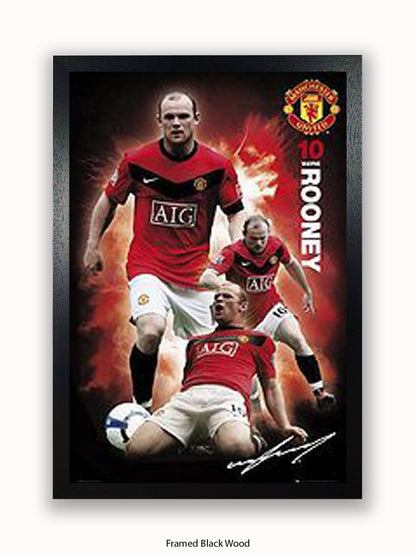 Manchester Utd  Wayne Rooney Poster