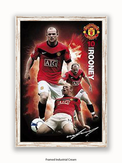 Manchester Utd  Wayne Rooney Poster