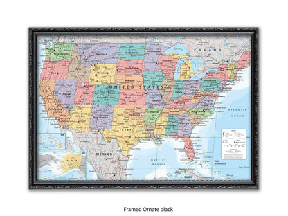 United States Map Poster