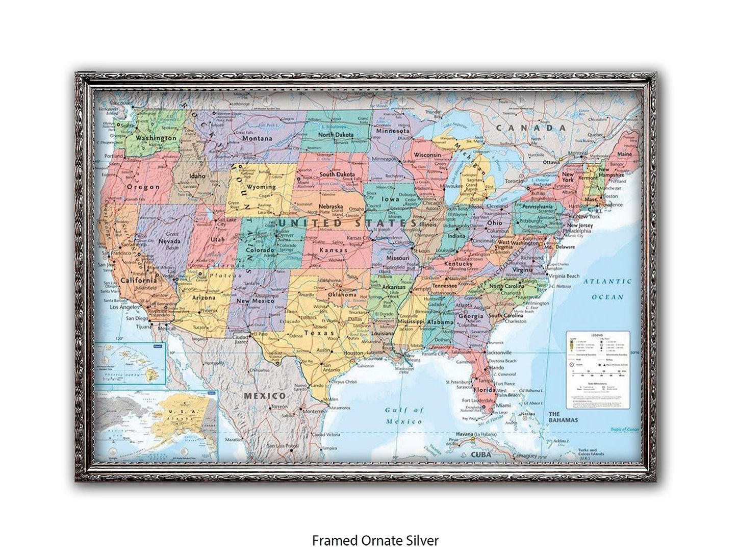 United States Map Poster