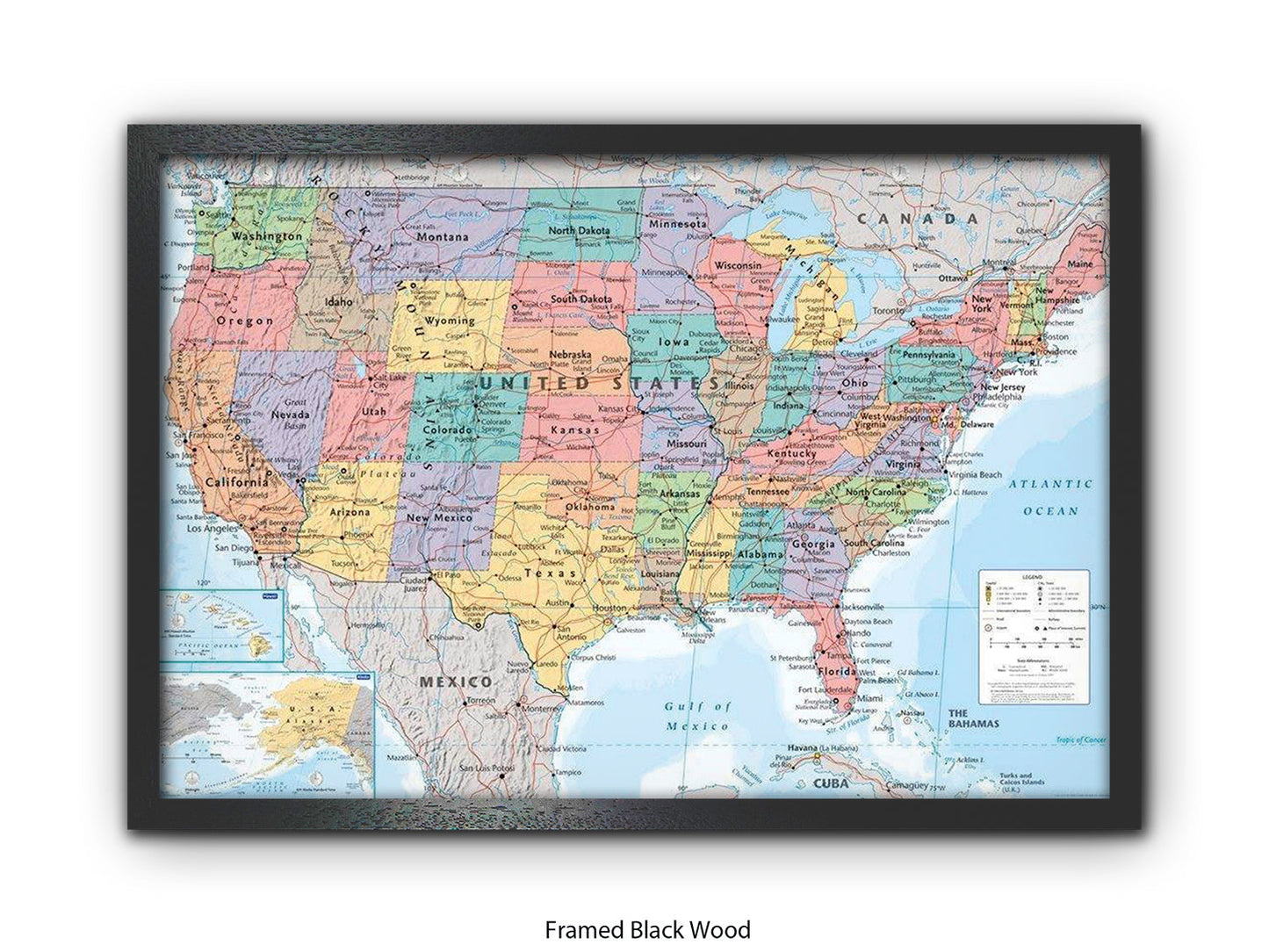 United States Map Poster