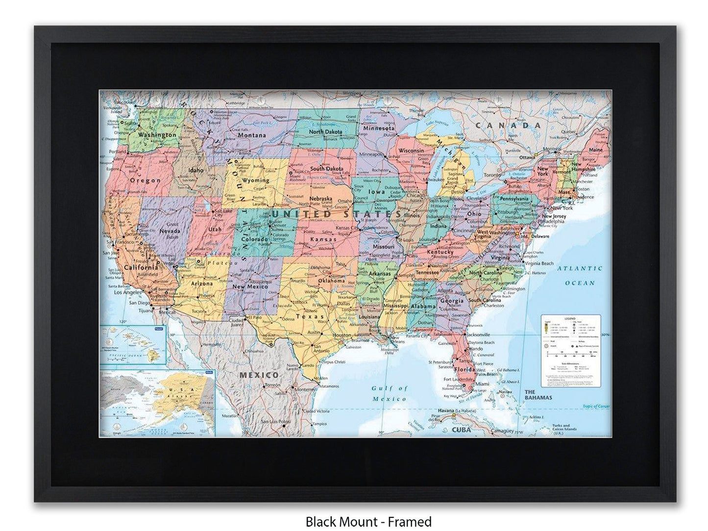 United States Map Poster
