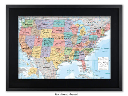 United States Map Poster