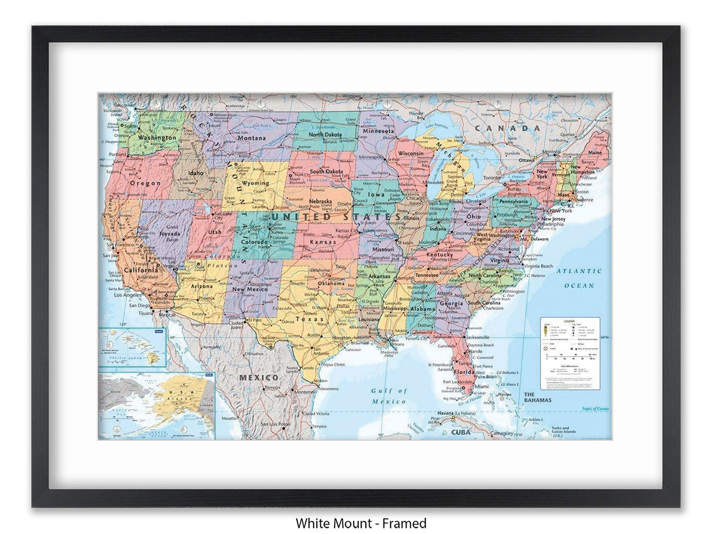 United States Map Poster