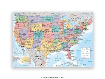 United States Map Poster