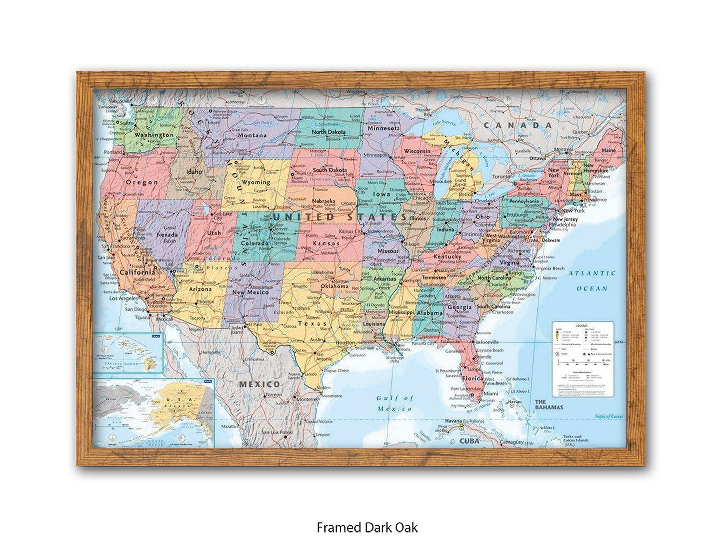 United States Map Poster