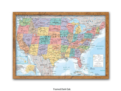 United States Map Poster