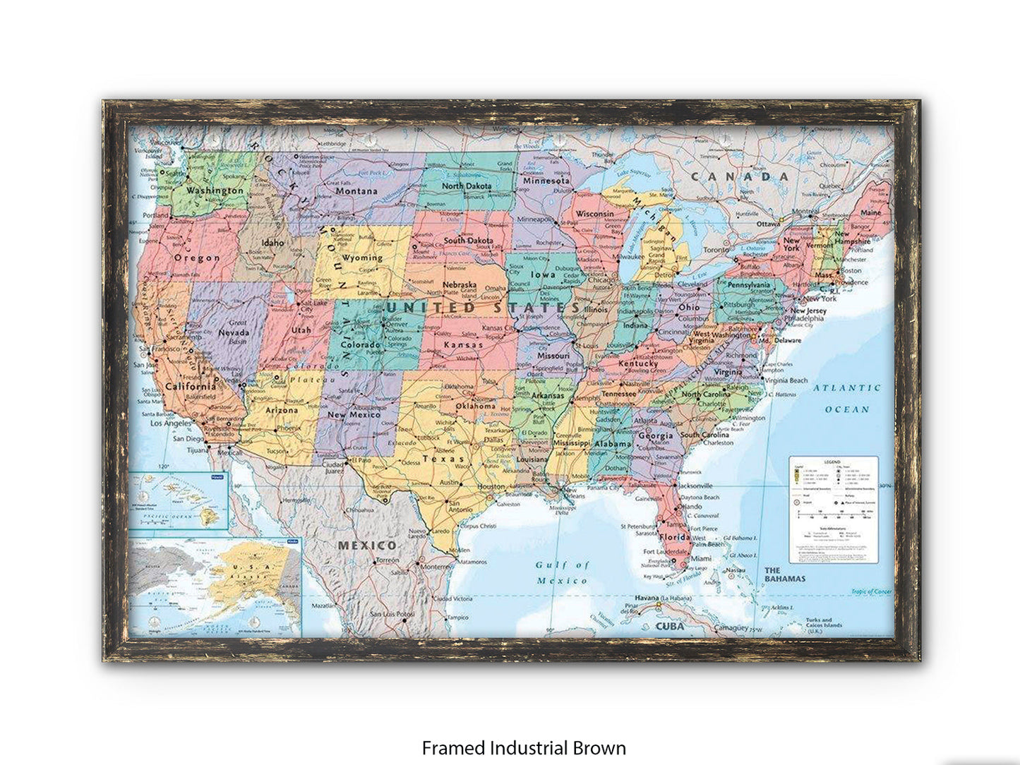 United States Map Poster