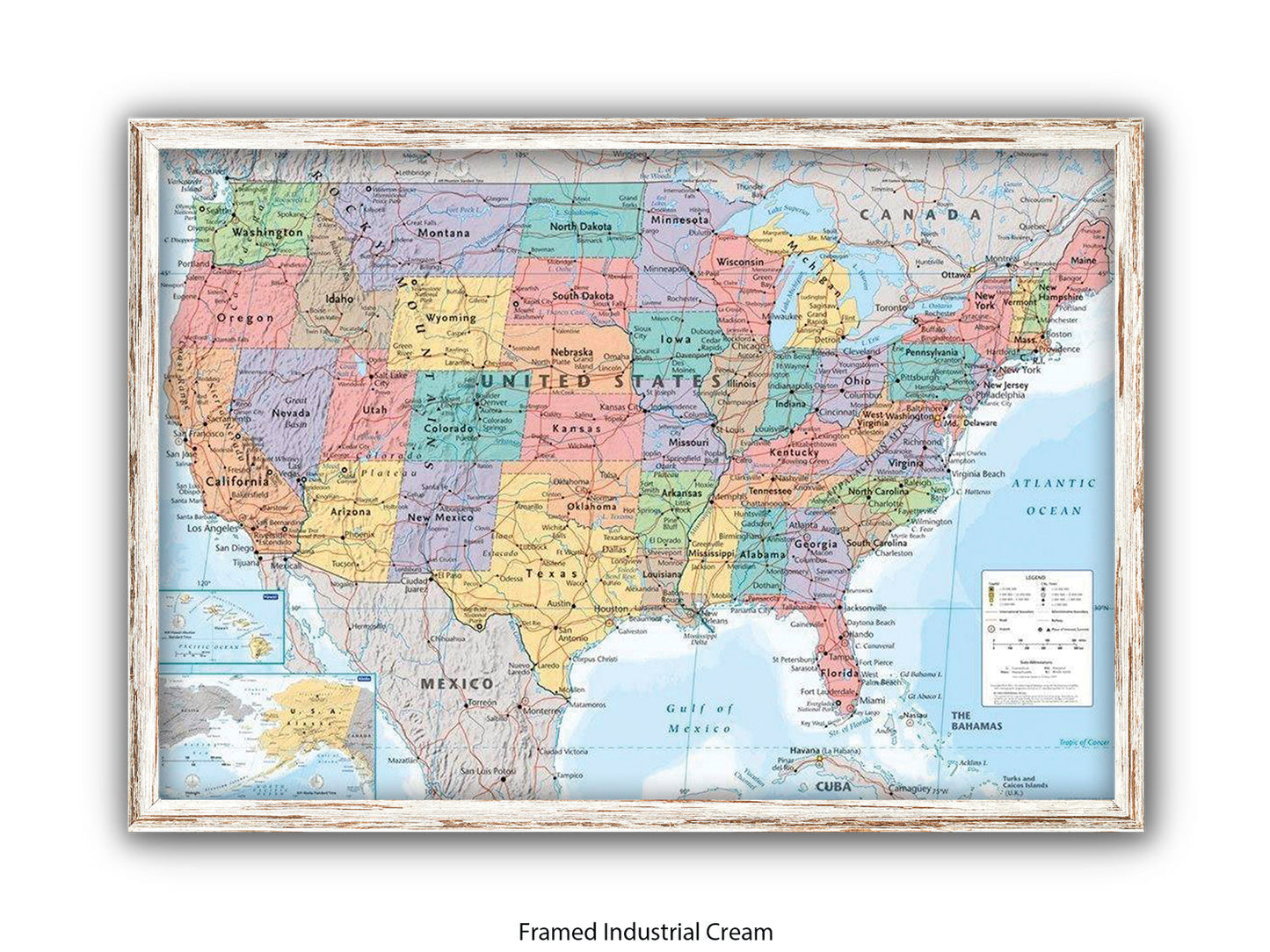 United States Map Poster