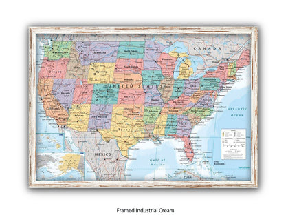 United States Map Poster