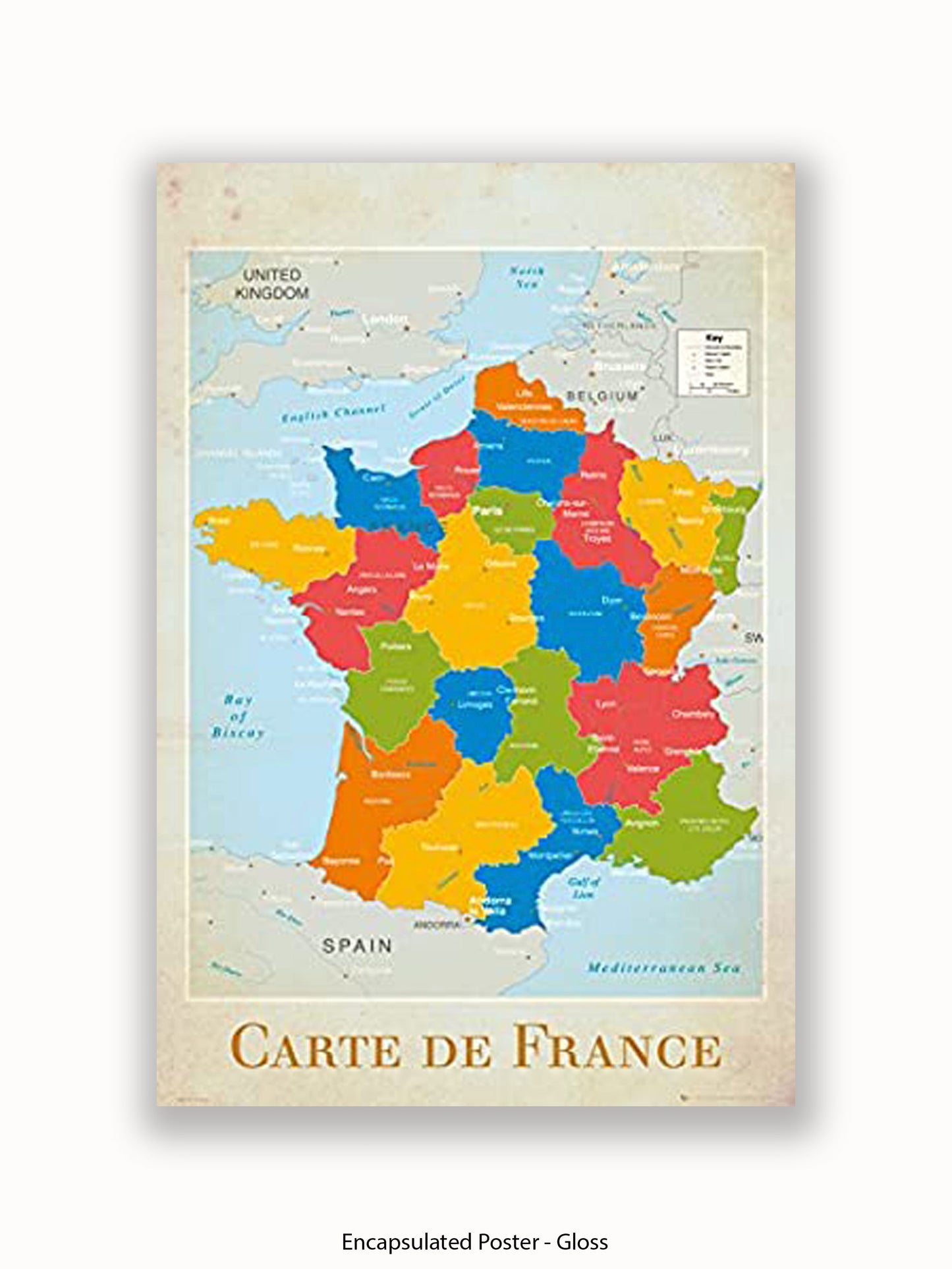 France Map Poster