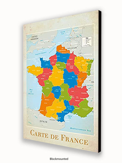 France Map Poster