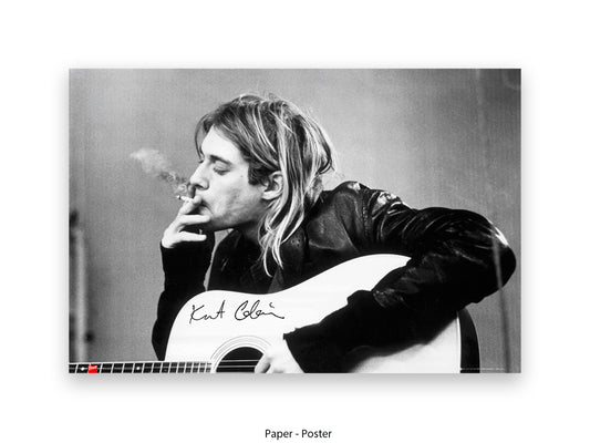 Nirvana - Kurt Cobain - smoking  - Poster