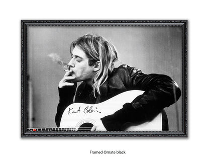 Nirvana - Kurt Cobain - smoking  - Poster