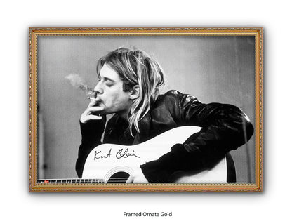 Nirvana - Kurt Cobain - smoking  - Poster